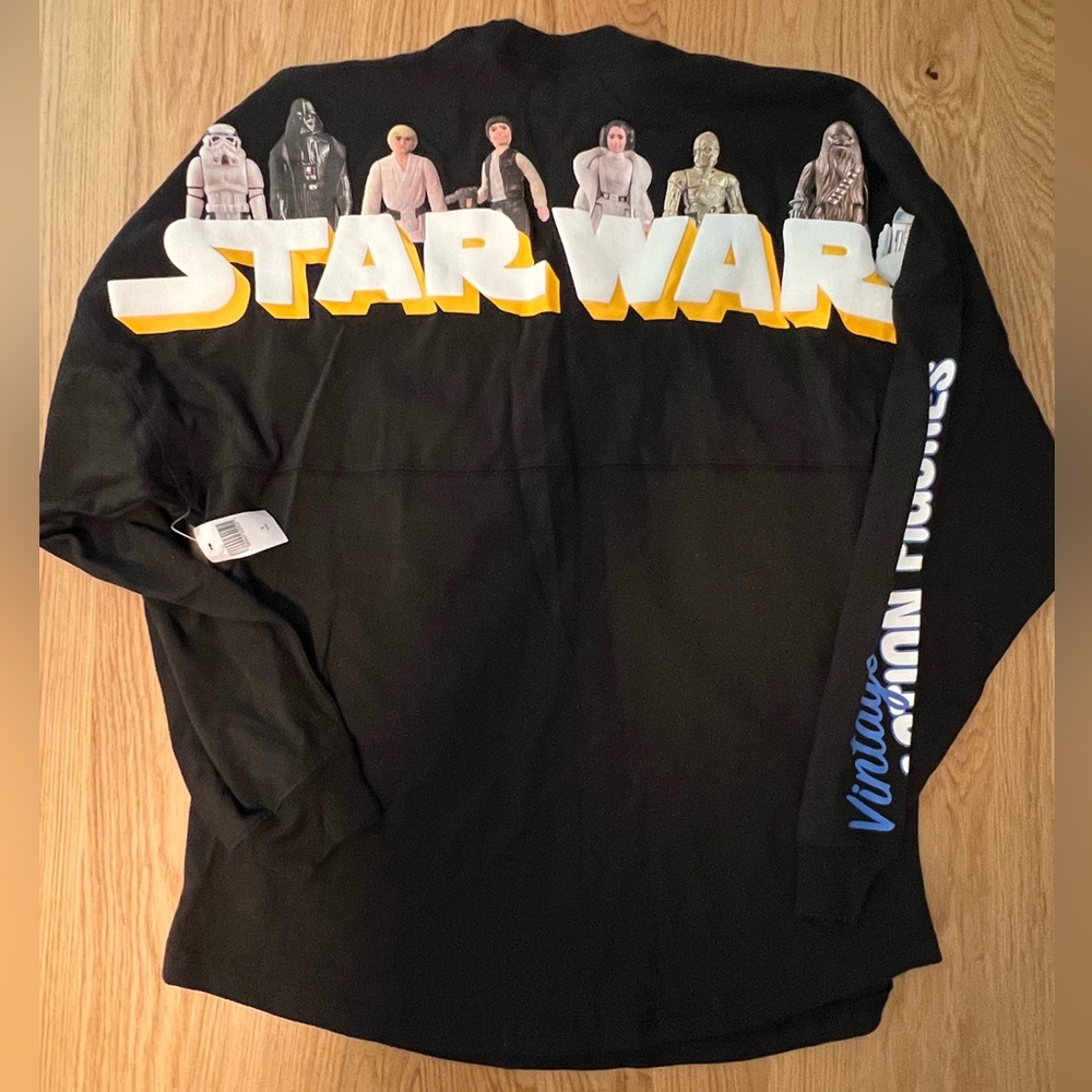 Disney Star Wars Vintage Action Figures Spirit Jersey NWT Shirt